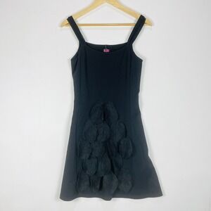 Save The Queen! Mini Dress Womens Small Black Textured Applique Punk Urban Chic‎